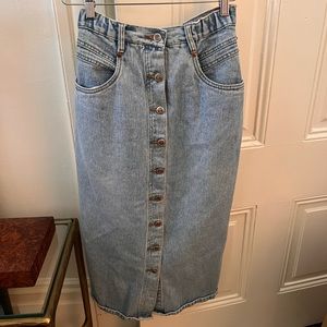 vintage denim Bill Blass skirt